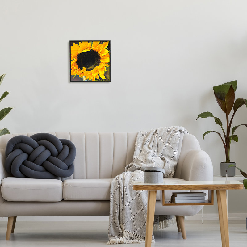 Photographie de jardin au tournesol jaune Au-663-Giclee, Giclée encadrée noir minuit, H 12 po x l 12 po x P 1,5 po