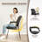 Modern Faux Leather Guest Chair with Armrests – Stackable Office and Reception Chair with Metal Frame