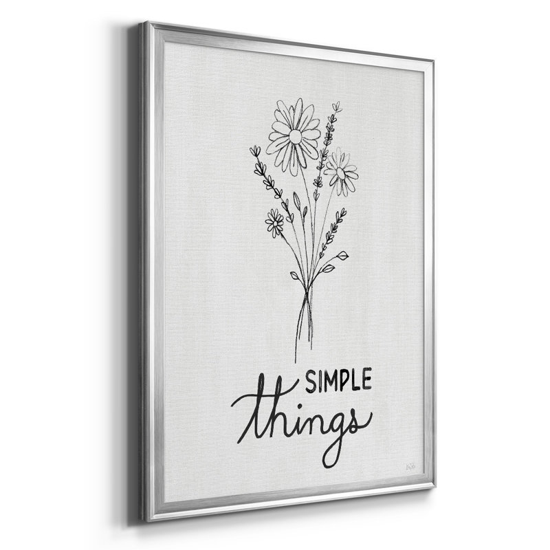 " Simple Things Sketch ", Silver, 36.5" H x 26.5" W x 1" D