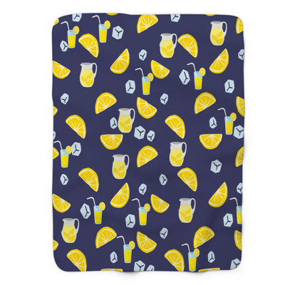 Citrus Joy - couverture sherpa de qualité supérieure 1 pièce