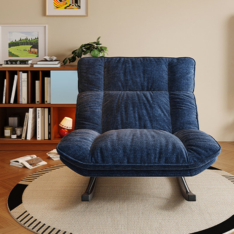 Chaise berçante confortable et réglable, Bleu