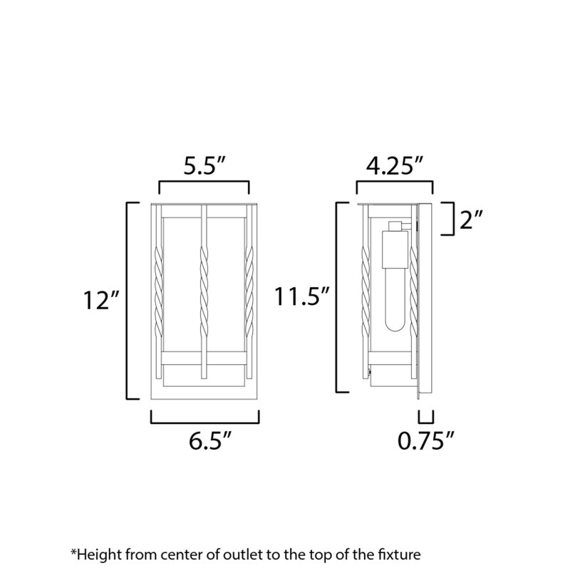 Assinthe Wall Light, 12" H x 6.5" W x 4.25" D