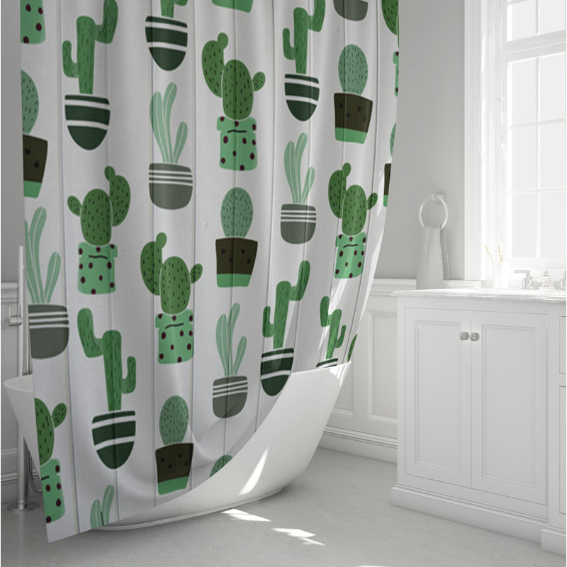 Floral Shower Curtain, 93" H x 70" W