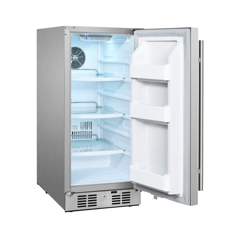 Réfrigérateur à boissons encastré / autoportant pour l'intérieur ou l'extérieur en acier inoxydable de 15 po de largeur et 78 canettes