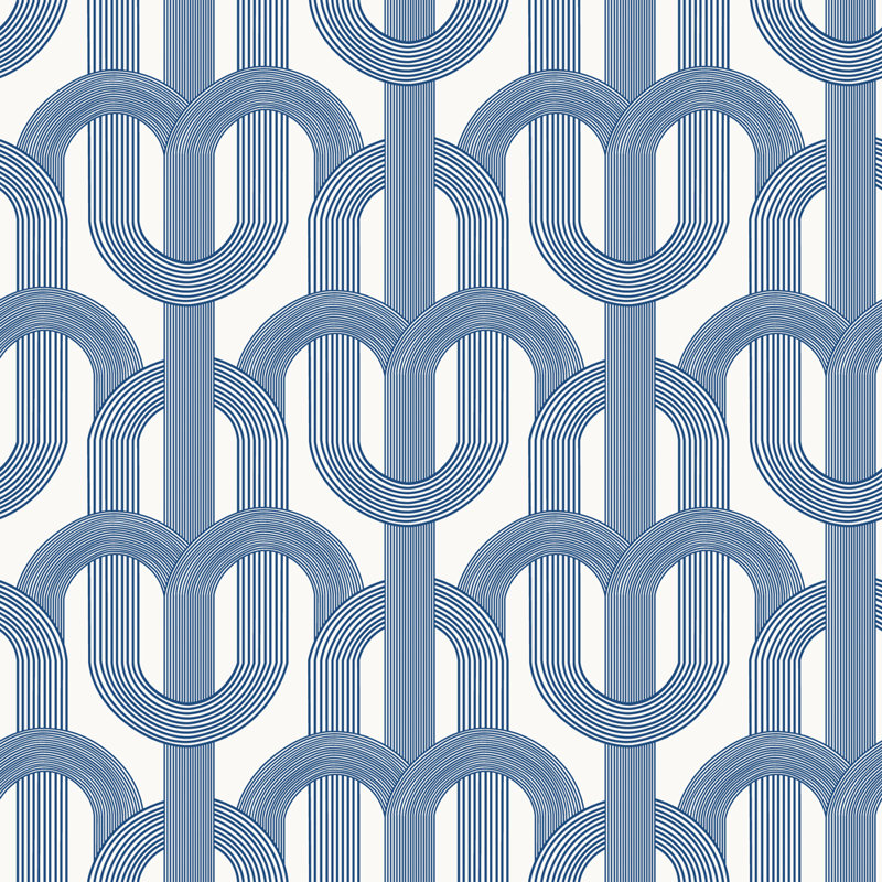 Papier peint auto-adhésif Lattice, Bleu