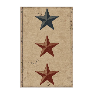 Machine Washable Adamek July 4Th Modern & Contemporary Abstract Rug in Brown – Beige Binding