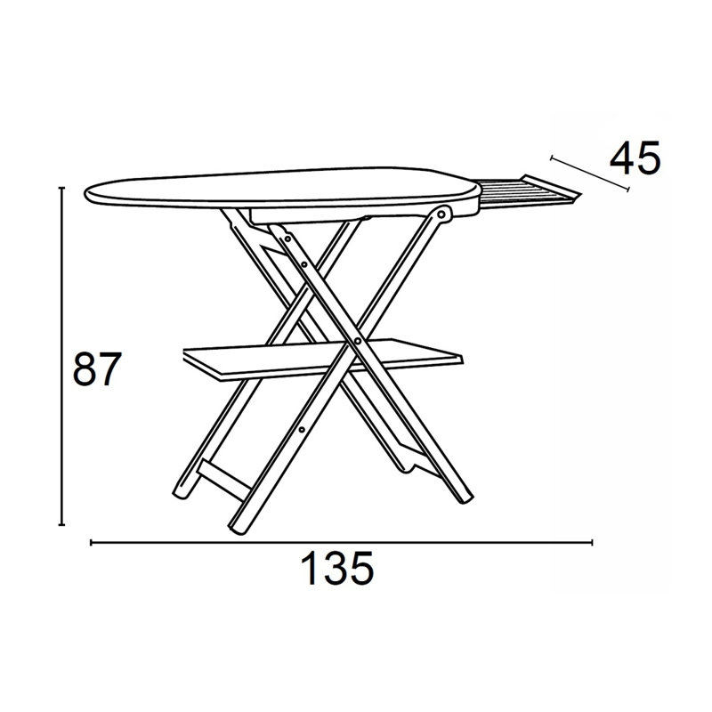Millwright Wood Freestanding Ironing Board