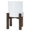 Ensemble de 2 supports à plante en bois brun foncé et pots en mélamine brun foncé