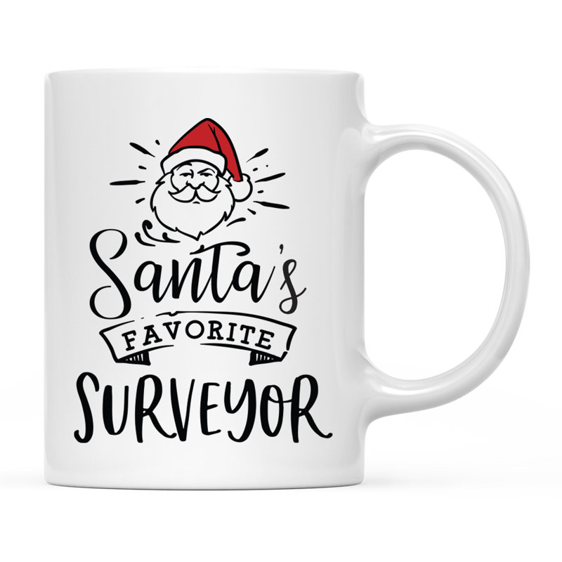 Grande tasse à café Tuileries, « Santa's Favorite Surveyor »