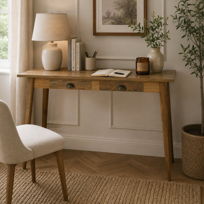 Akins Solid Wood Top Writing Desk