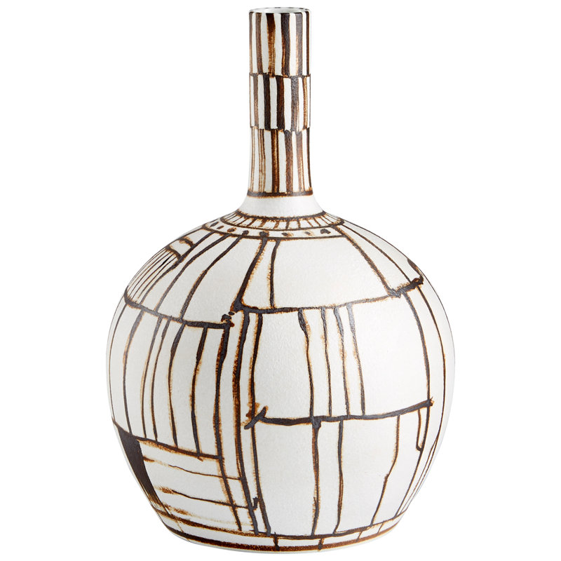 Glass Table Vase, 11.75" H x 8" W x 8" D