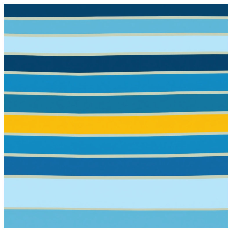 Coussins décoratifs à rayures bleues et jaunes, 20 x 20 pouces
