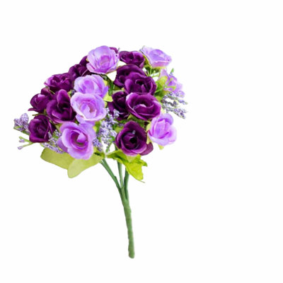 Fleurs artificielles artificielles Fleurs en soie artificielle haut de gamme Fleur artificielle diamant rose 7 fourchettes 21 têtes Décoration de fleurs en plastique