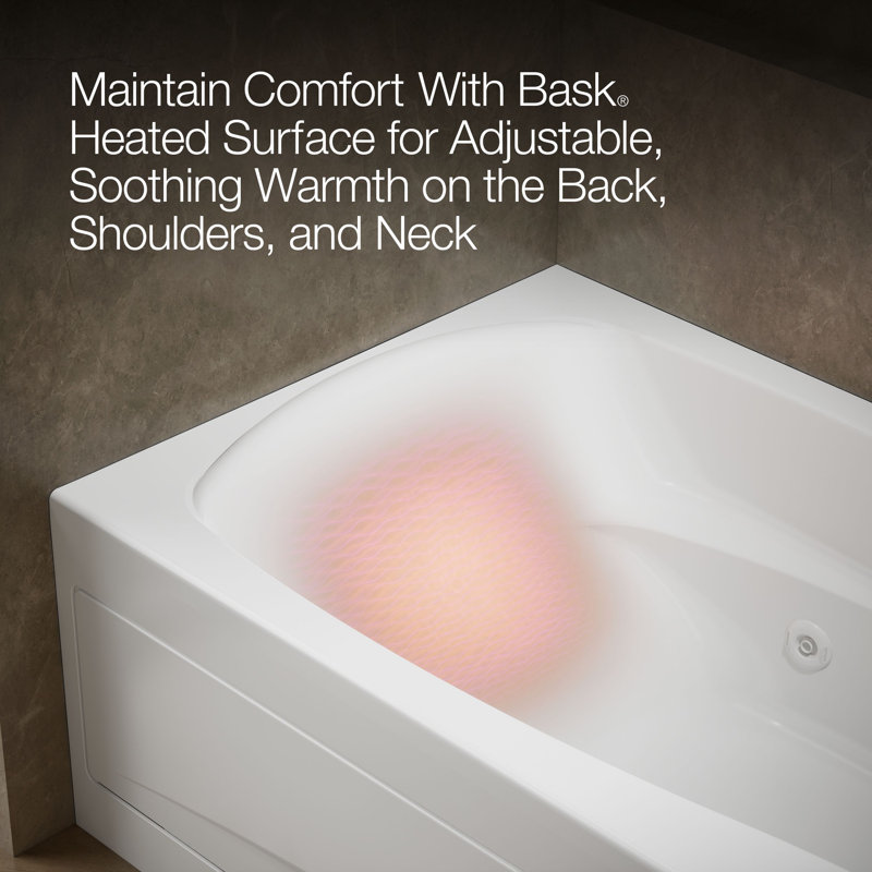 Mariposa® 72" x 36" Whirpool Bathtub, White, Right