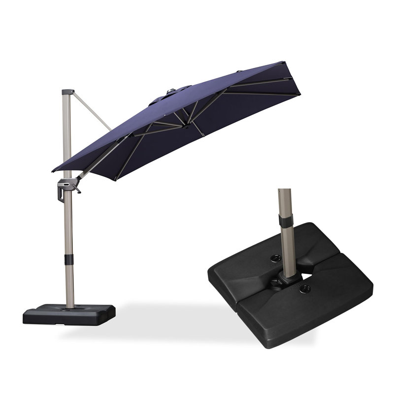 Parasol excentré carré en aluminium Kersten