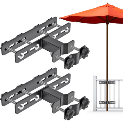 Porte-parapluie de patio robuste - Support de parasol d'extérieur en acier