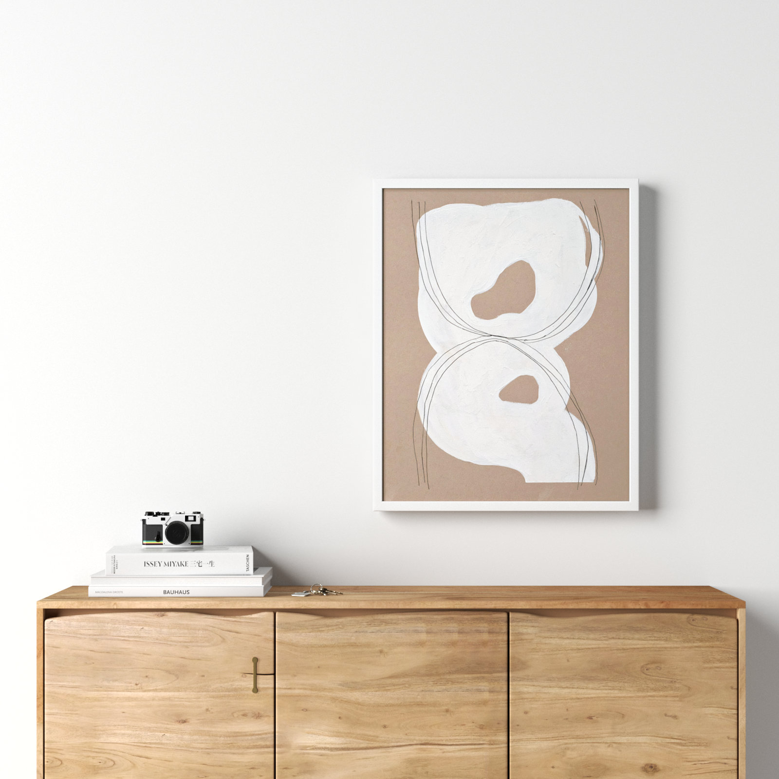 Free Form 1 by Andrea Stokes, 30" H x 24" W x 1.25" D, White