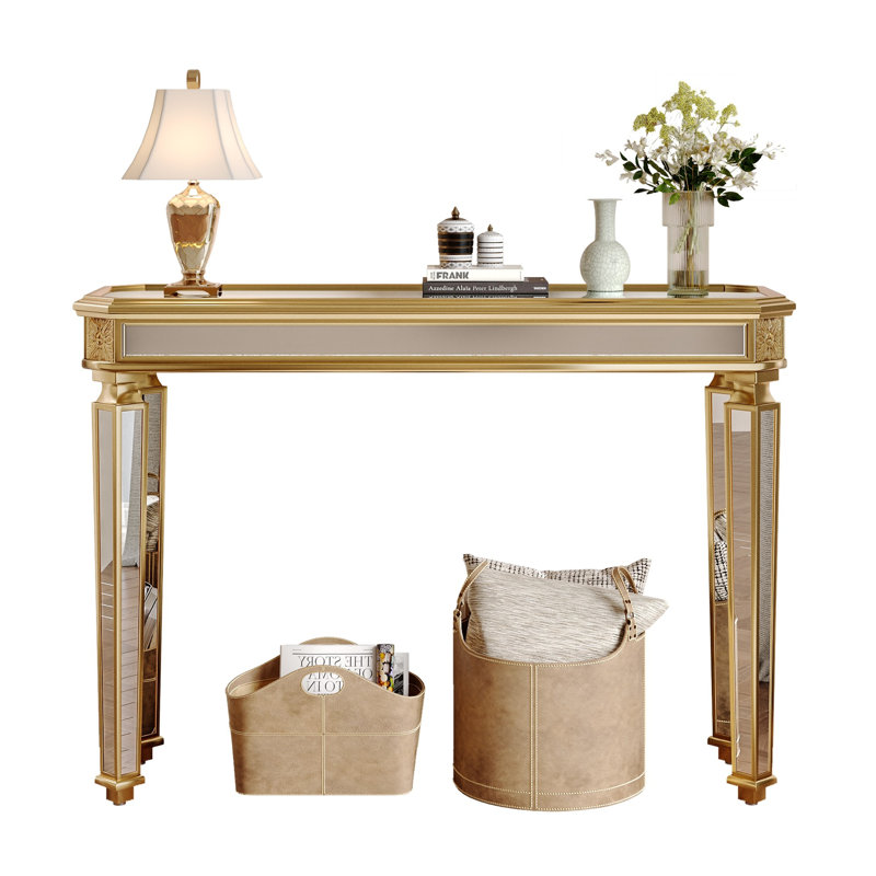 Framhouse 48" Mirrored Console Table, Natural