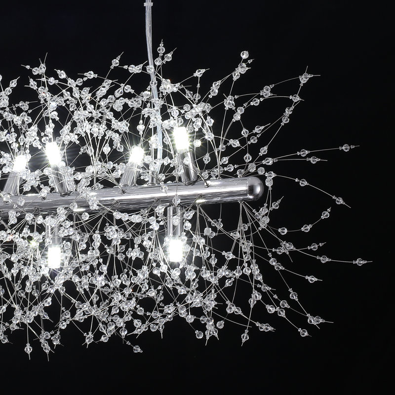 Wallin 9 - Light Dimmable Linear Chandelier, Chrome