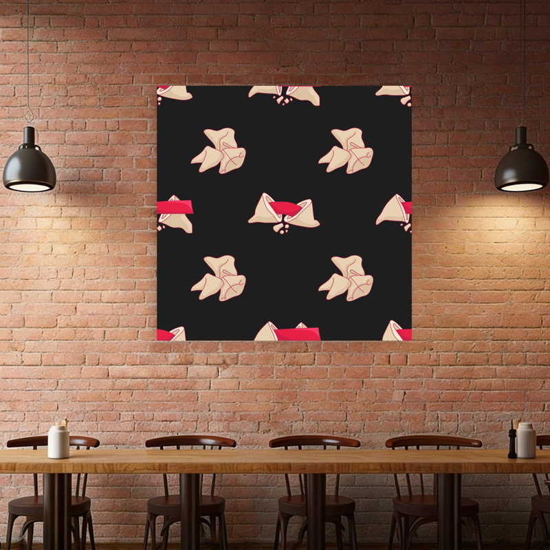 Art mural contemporain à motif de boulettes épicées, H 48 po x l 48 po