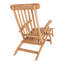 Boyter 150cm Long Reclining Teak Single Chaise