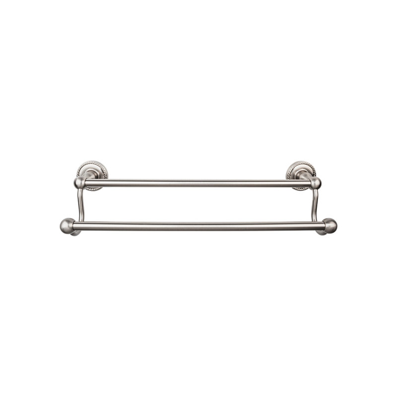 Edwardian Bath Double 32 1/2" Wall Mounted  Towel Bar, Brushed Satin Nickel