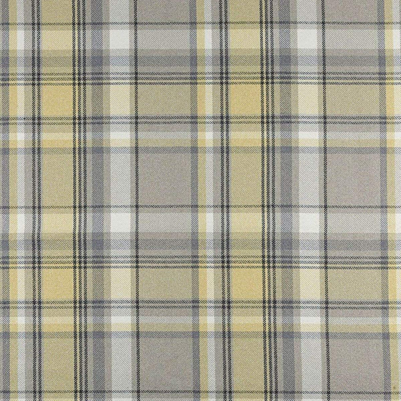 Harworth Polyester Tartan Bedspread, Yellow/Grey