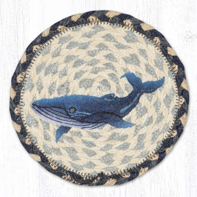  LC-868 Blue Whale Round Large Coaster 7"x7"