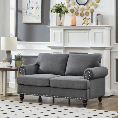59.5" Modern Classic Design Living Room Loveseat Fabric Couch,Upholstered Polyester