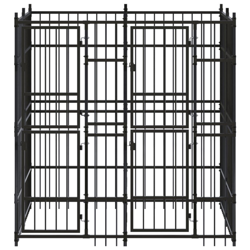 Chenil d'extérieur pour chien VidaXL, 75,6 po x 75,6 po x 78,7 po