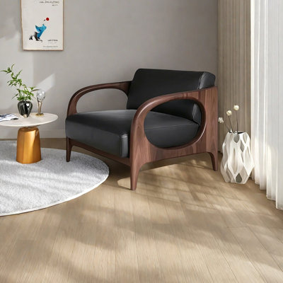 Minimalist faux leather leisure chair