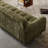 Green Chenille Retro Straight Living Sofa