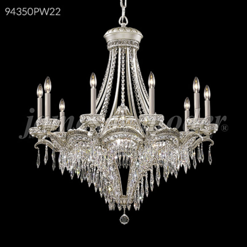 Dynasty Cast Brass 13 - Light Chandelier, Swarovski Strass