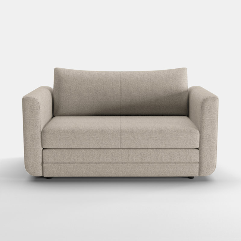Afton Sleeper Sofa, Sandstone Beige Polyester