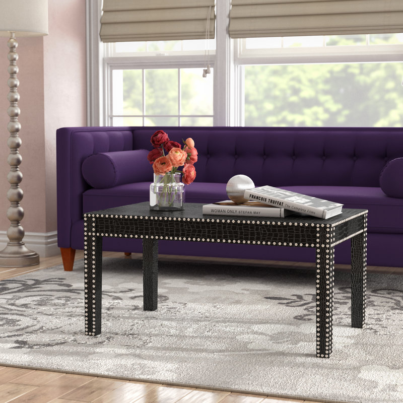 Nara Coffee Table, Black Crocodile