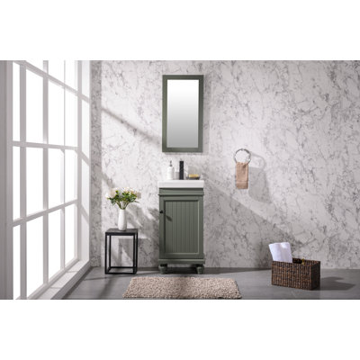 Malley 17.5 " W Freestanding Standard Free Standing 1 Single Vanity Bathroom Vanity With Ceramic Top