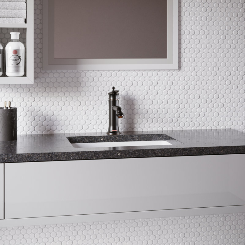 Single-Hole Single-handle Bathroom Faucet with Drain Assembly, Oil Rubbed Bronze