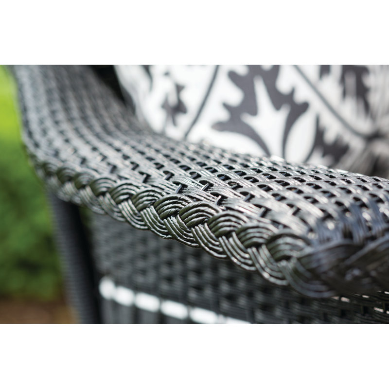 Nantucket Outdoor 2 - Piece Conversation Set, Aman Capri, Ebony
