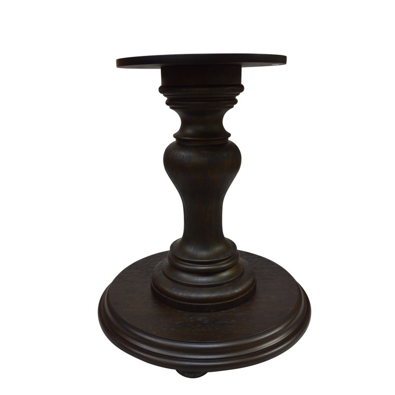 Ignasas Pedestal Table Base, 29" Tall, Brushed Brown
