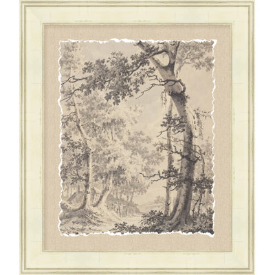 Martha Stewart Skylands, art mural en papier, New England Landscape Study I, 28,5 po x 32,5 po, décor de salon et de chambre à coucher, encadré
