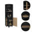 Armoire de bar Kaia, deux tablettes, dix porte-bouteilles encastrés, armoire à une porte, deux tablettes intérieures