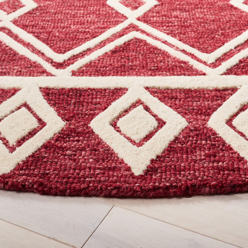 Tonsey Hand Tufted Wool Southwestern Rug, Round 6'