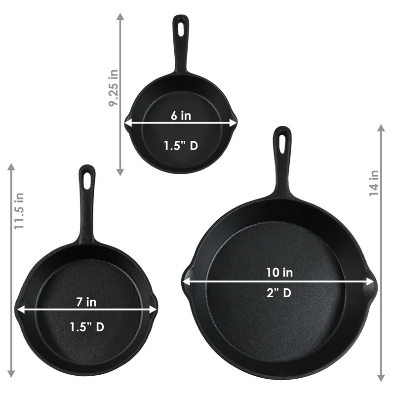 SunnyDaze Decor Seasoned Cast Iron Non-Stick 10'' Frying Pan