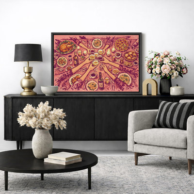 «Dinner Gathering», impression sur toile, impression sur toile encadrée