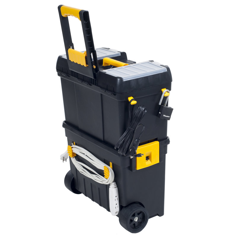 Stalwart - Boîte à outils portable avec roulettes - Coffre à outils empilable avec tiroirs - Chariot utilitaire mobile avec poignée à prise confortable et loquets robustes