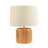 Classic And Stylish Real Wooden Table Lamp With Natural Cream Linen Fabric Shade By Metro Lane