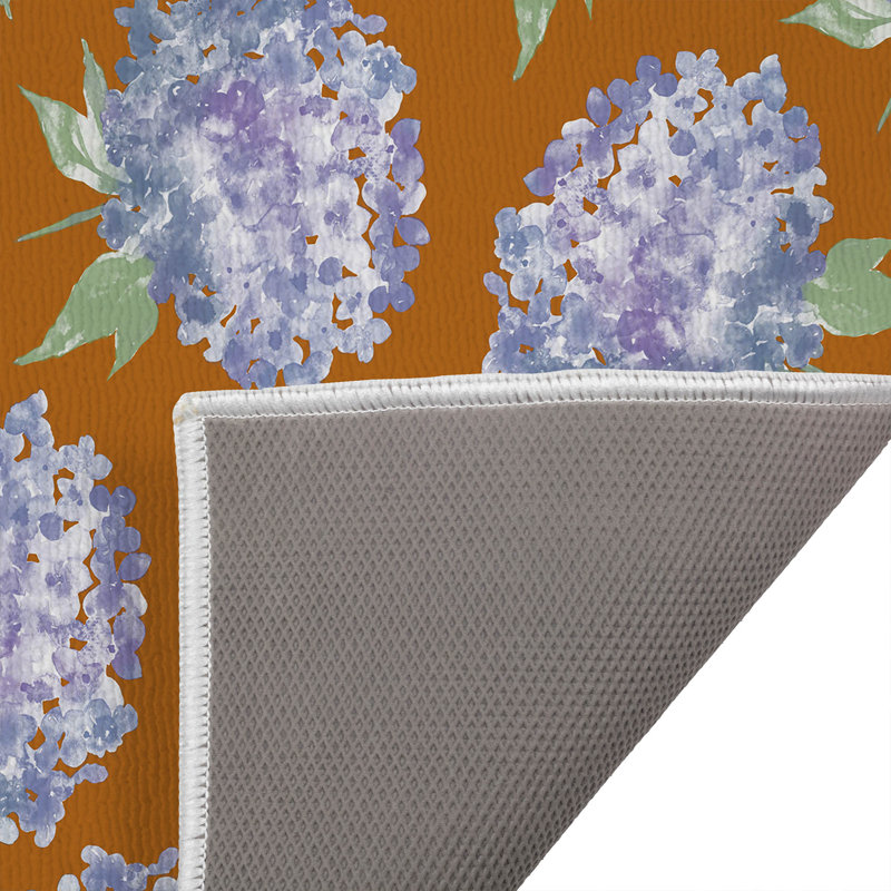 Tapis de bain Hydrangea Love, Simple - L 34 po x l 21 po, Orange