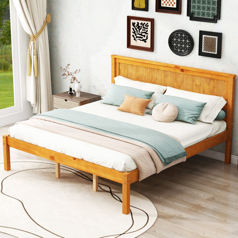 Beckville Platform Bed, Queen, Natural