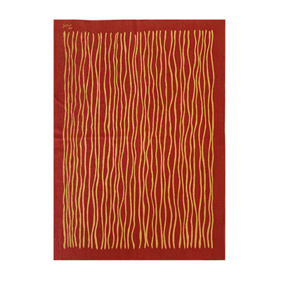 Trendy Chandni Red Flatweave Wool Contemporary Modern Area Rug