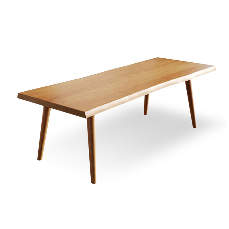 Brown Rectangular Solid Wood Dining Table, 29.53"H x 78.74"L x 31.5"W